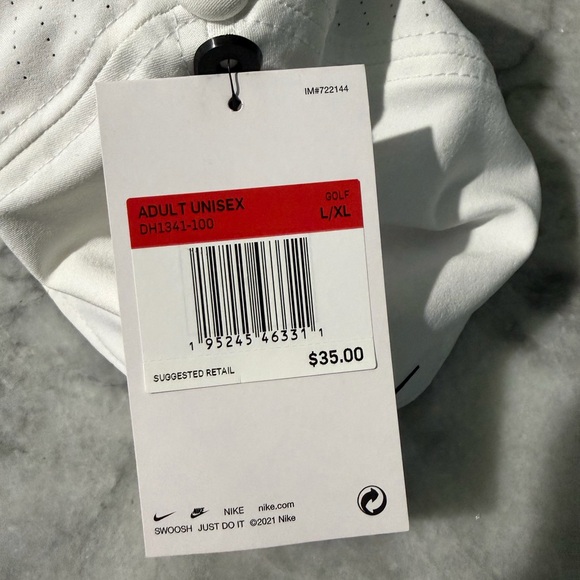 Nike Classic White Hat with Black Logo adult unisex L/XL - Picture 3 of 5